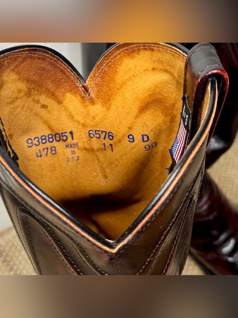 Dan Post Men's Western Cowboy Boots in Oxblood Cherry Black - Picture 6 of 7